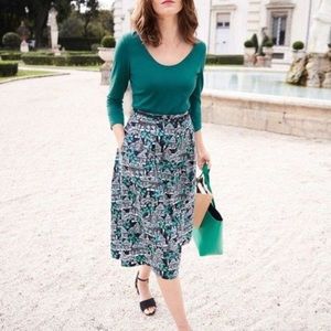 Boden Lola Skirt birdcage pattern - EUC